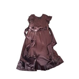 My Michelle girls 10 Sparkle formal semi formal chocolate brown